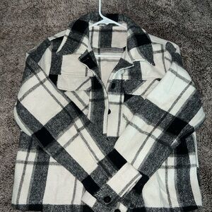 Black and White Plaid Jacket